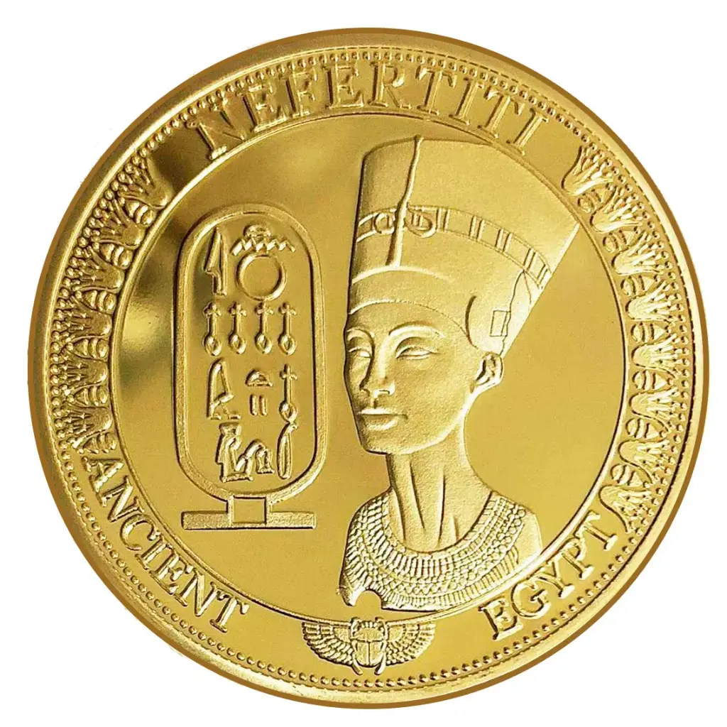 👑 Cuadro Decorativo "El Legado Inmortal de Nefertiti: 🌟✨" Estilo Circular